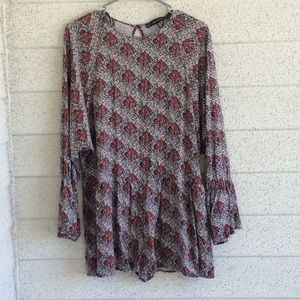 Zara Long Sleeve Romper Size M